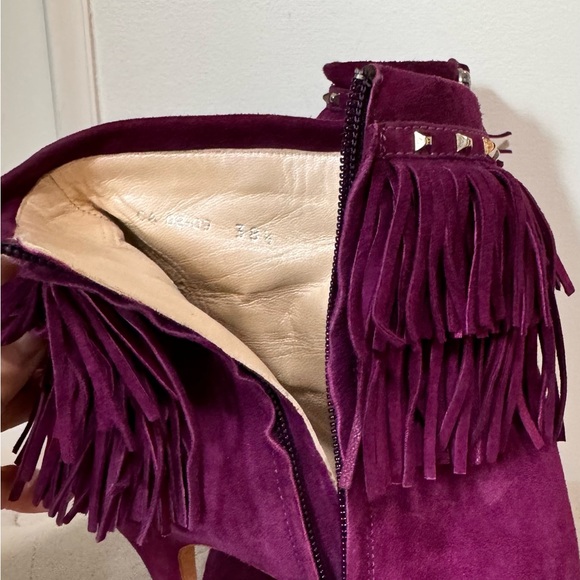 Christian Dior stiletto booties with fringe. Royal purple size 38.2 - Picture 4 of 6